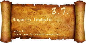 Bayerle Teobald névjegykártya